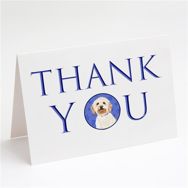 5 x 7 in. Unisex Doodle Red No.2 Thank You Greeting Cards & Envelopes, Multi Color - Pack of 8