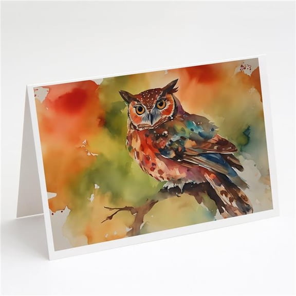 5 x 7 in. Unisex Elf Owl Greeting Cards - Pack of 8