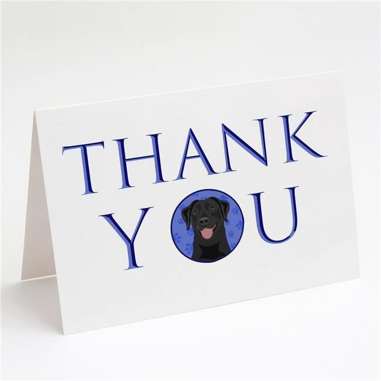 5 x 7 in. Unisex Labrador Retriever Black No.1 Thank You Greeting Cards & Envelopes, Multi Color - Pack of 8