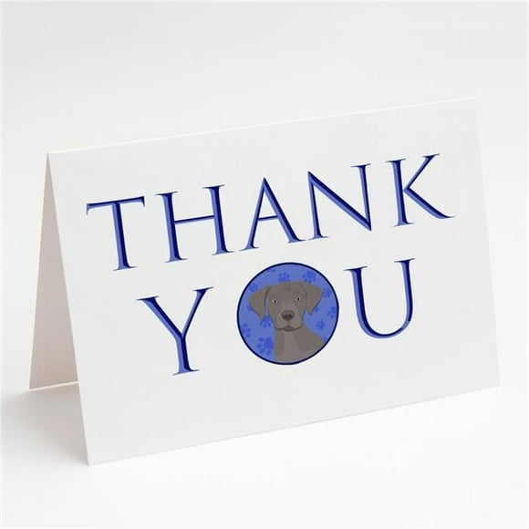 5 x 7 in. Unisex Labrador Retriever Gray Puppy Thank You Greeting Cards & Envelopes, Multi Color - Pack of 8