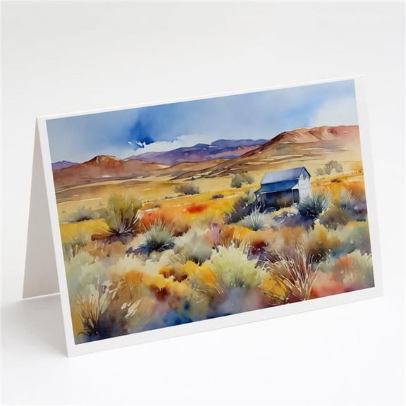 5 x 7 in. Unisex Nevada Sagebrush in Watercolor Greeting Cards & Envelopes - Pack of 8