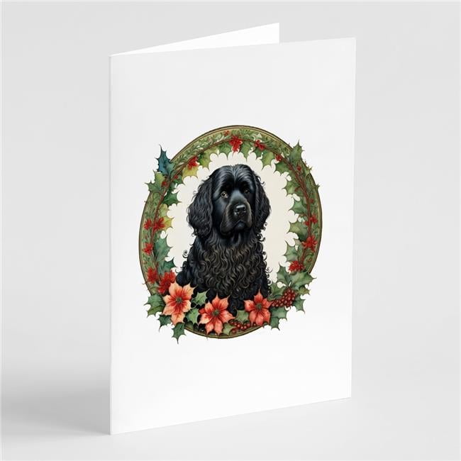 5 x 7 in. Unisex Puli Christmas Flowers Greeting Cards - Pack of 8