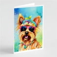 thumbnail image 1 of 5 x 7 in. Unisex Yorkshire Terrier Hippie Dawg Greeting Cards - Pack of 8, 1 of 1