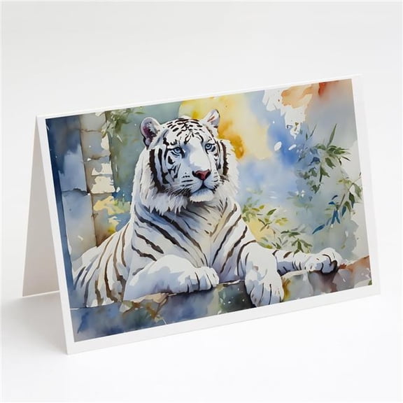 5 x 7 in. White Tiger Greeting Cards - Pack of 8