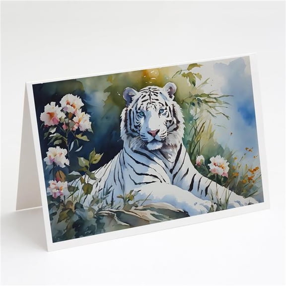5 x 7 in. White Tiger Greeting Cards - Pack of 8
