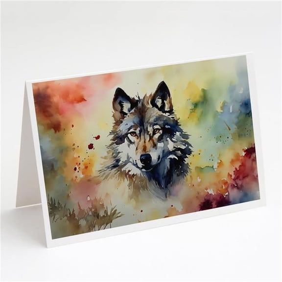 5 x 7 in. Wolves Wolf Greeting Cards - Pack of 8