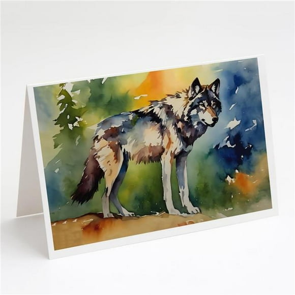 5 x 7 in. Wolves Wolf Greeting Cards - Pack of 8