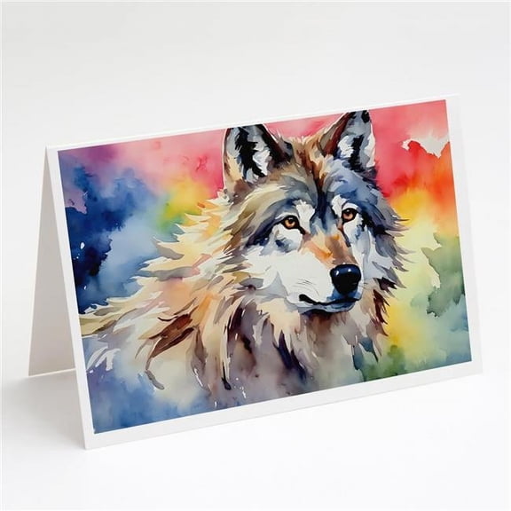 5 x 7 in. Wolves Wolf Greeting Cards - Pack of 8
