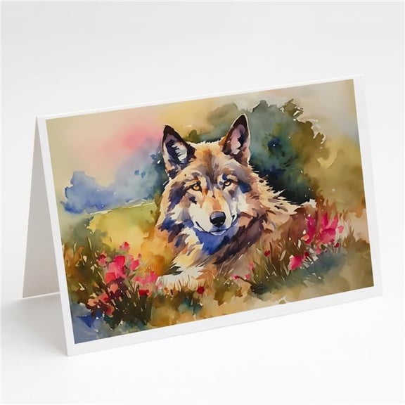 5 x 7 in. Wolves Wolf Greeting Cards - Pack of 8