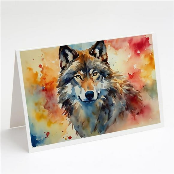 5 x 7 in. Wolves Wolf Greeting Cards - Pack of 8
