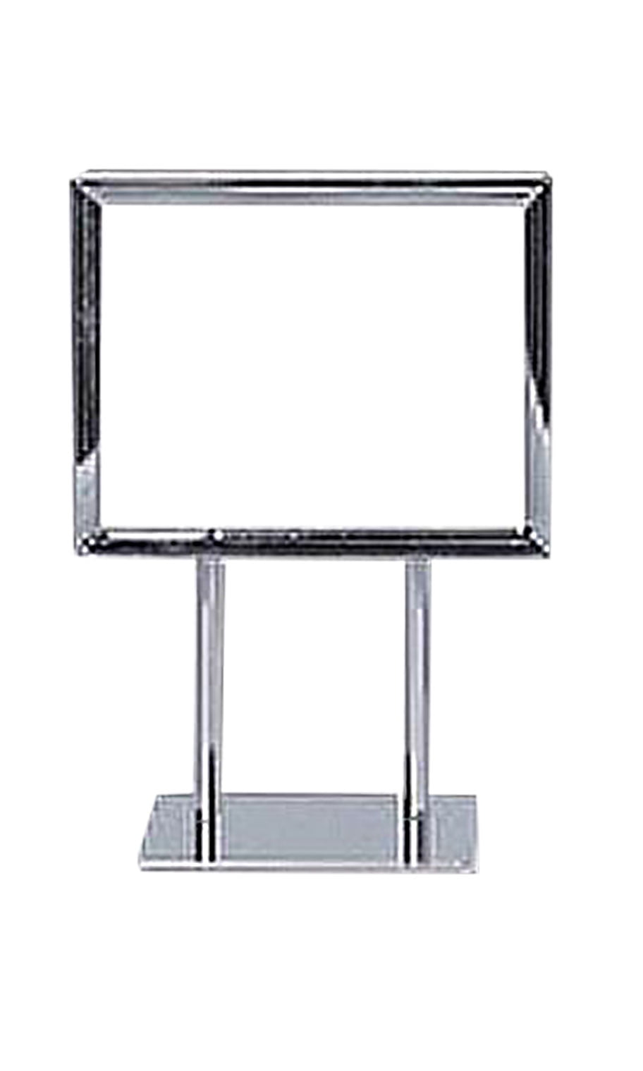5 ½ x 7 inch Twin Stem Metal Countertop Sign Holder - 9 3/4