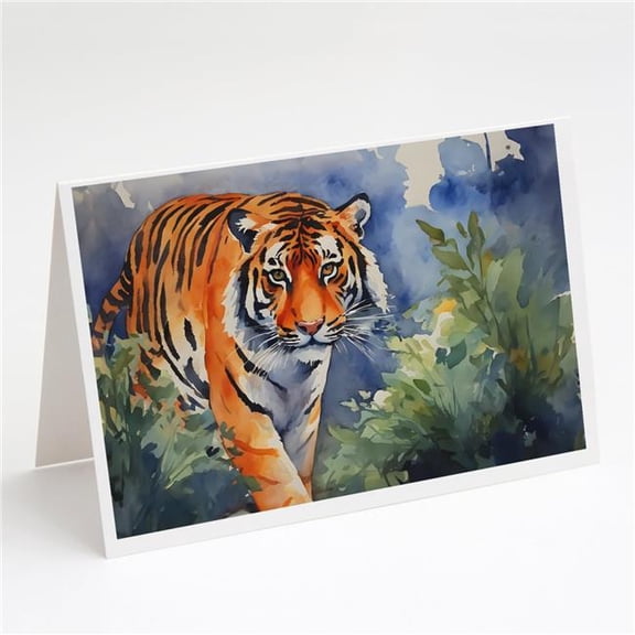 5 x 7 x 0.01 in. Bengal Tiger Greeting Cards - Pack of 8