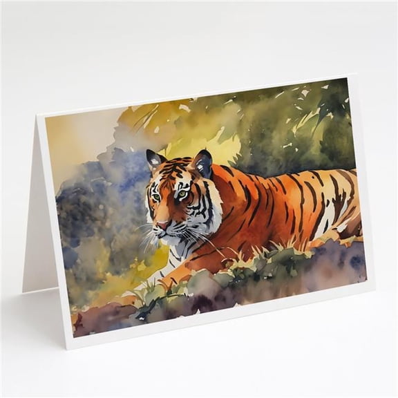 5 x 7 x 0.01 in. Bengal Tiger Greeting Cards - Pack of 8