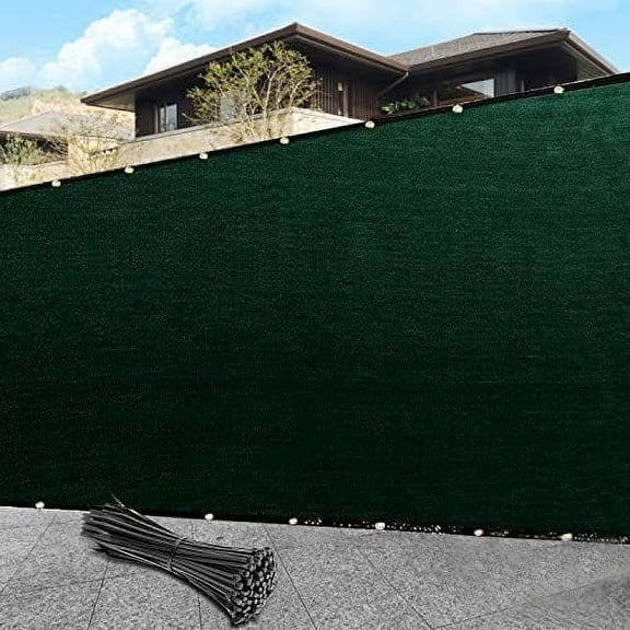 5' x 72' Custom Size Green Privacy Screen Fence Cover Heavy Duty Fencing Mesh with Zip Tie for Deck, , Backyard, Outdoor Pool, Porch, Railing - We Can Make Custom Sizes$$Garden &