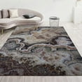 thumbnail image 1 of 5 x 7ft Black Grey Marble Pattern Area Rug, Abstract Modern Print Rugs, Non Slip Machine Washable Easy Care Carpet For Indoor Living Room Bedroom Study Apartment Home Decor, 1 of 6
