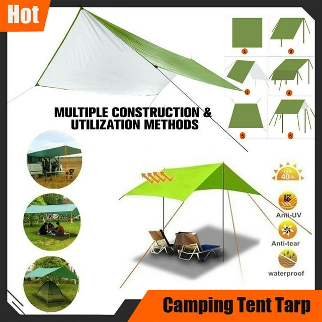 5 x 7ft Camping Tent Cover Tarp Sun Shade Hammock Protector Oxford