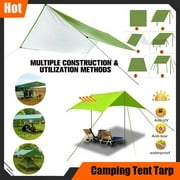 5 x 7ft Camping Tent Cover Tarp Sun Shade Hammock Protector Oxford Fabric Camping Shelter Waterproof Anit-UV Shelter– Green