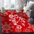 thumbnail image 1 of 5 x 7ft Christmas Winter Dreamy Area Rug, Snowflake Red Snow Indoor Rugs, Floor Non-Slip Carpet For Room Sofa Living Room Mat Bedroom Home Decor Floor Mat ﻿, 1 of 6