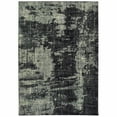 thumbnail image 1 of 5' x 8' Black Ivory Machine Woven Abstract Indoor Area Rug, 1 of 3