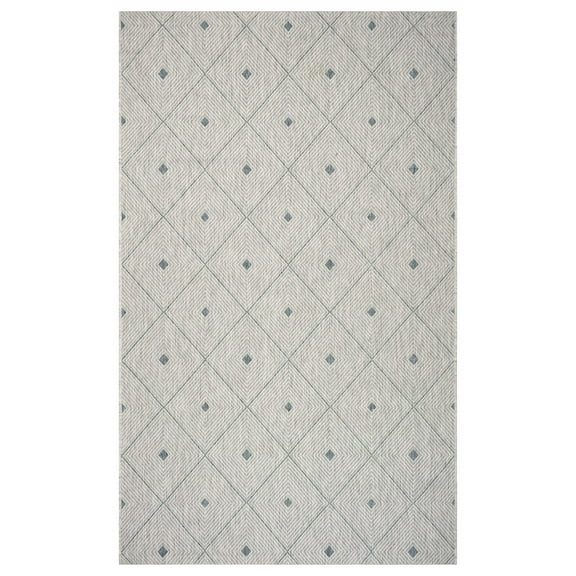 5â€™ x 8â€™ Blue Diamonds Indoor Outdoor Area Rug