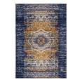 thumbnail image 1 of 5' x 8' Blue and Orange Medallion Power Loom Area Rug, 1 of 5