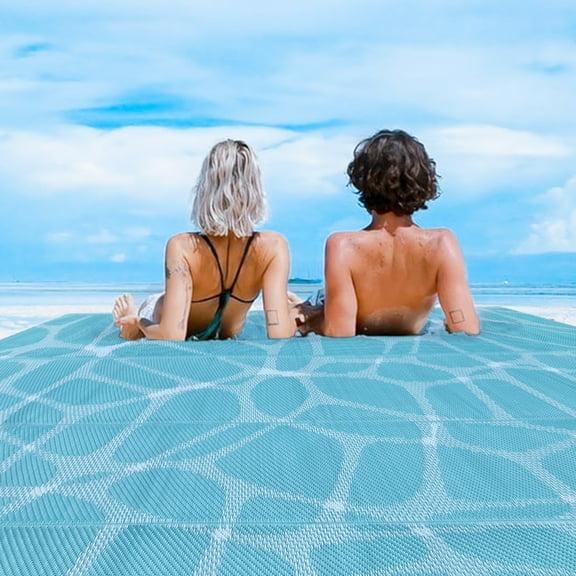 5 x 8 Feet Straw Rug | Waterproof Outdoor Camping Rugs | Quick Drying Picnic Rug | Sand Free Reversible Beach Mats