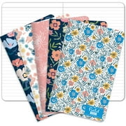 5 x 8 Field Book 5 Pack Set - Line Text / Bees & Flowers