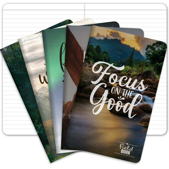 5 x 8 Field Book Set - Line Text / Combo Photo Inspiration Covers