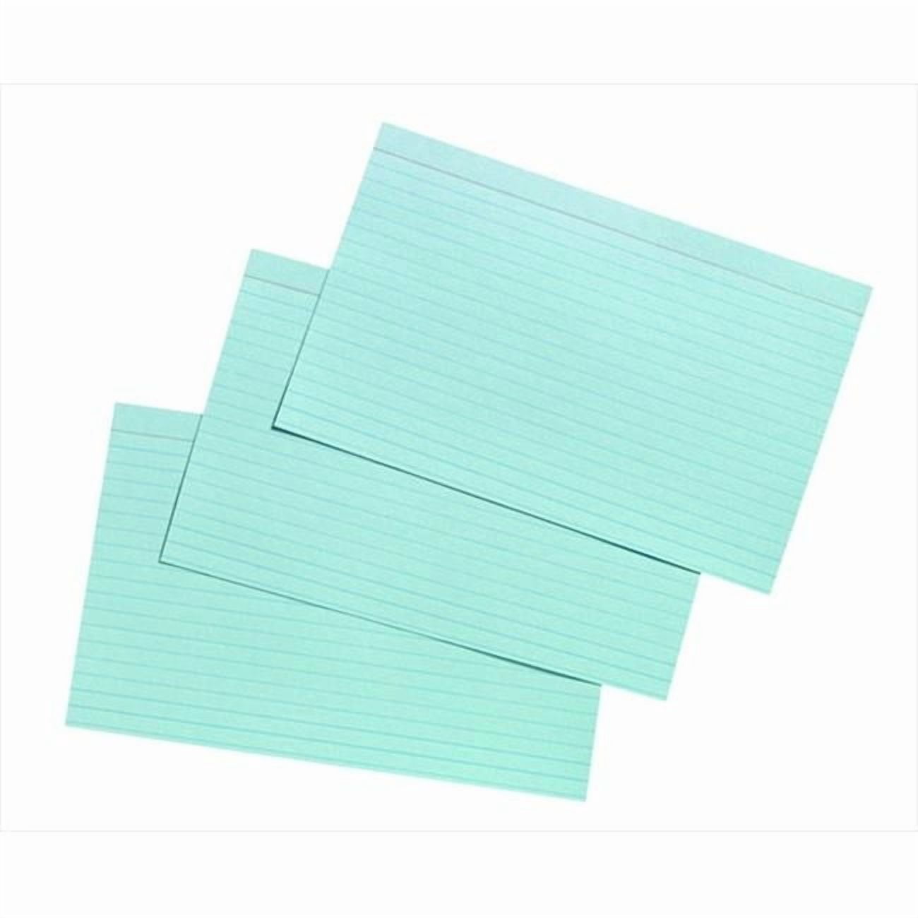 5 x 8 In. Heavyweight Ruled Index Card, Blue, Pack - 100