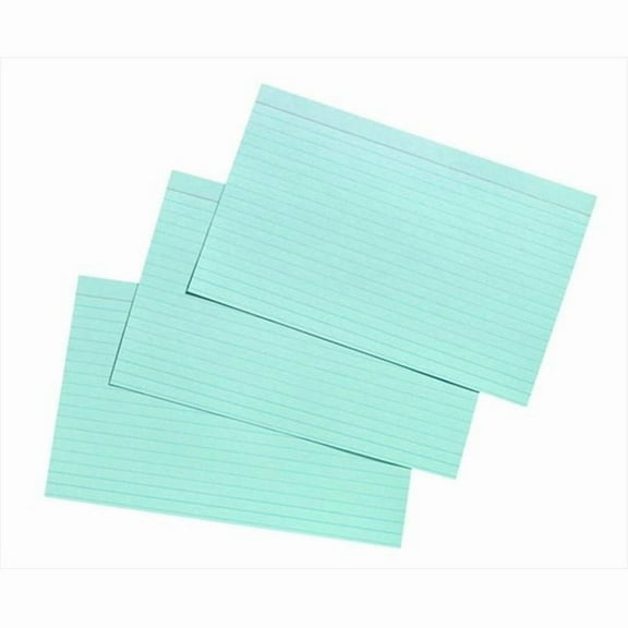 5 x 8 In. Heavyweight Ruled Index Card, Blue, Pack - 100