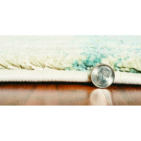 5' x 8' Ivory Abstract Indoor Area Rug