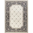 thumbnail image 1 of 5' x 8' Ivory or Grey Diamond Bordered Area Rug, 1 of 4