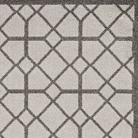 5' x 8'  Ivory or Grey Geometric Tiles Area Rug