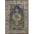 thumbnail image 1 of 5' x 8' Navy Vintage Medallion Bordered Indoor Area Rug, 1 of 5