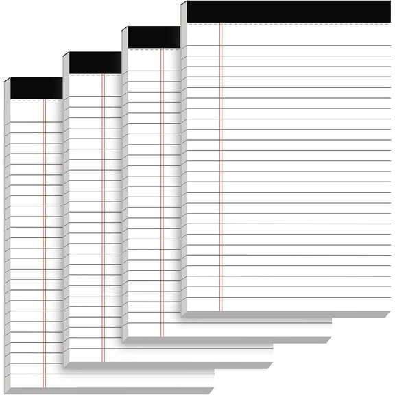 5" x 8" Notepad Writing Pad 4 Pack Notepad 21lb Small Notepad College Ruled Notepad