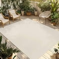 thumbnail image 1 of 5' x 8' Outdoor Rug, Cream Outdoor Washable Rug Large Floor Carpet, Farmhouse Solid Beige Color Modern Art Non Shedding Area Rug for Outside, Patio, RV, Porch, Deck, Balcony, Camping, Living Room, 1 of 9