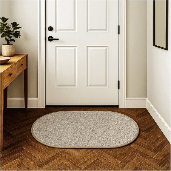 5' x 8' Oval Soft and Cozy 32oz Area Rugs. Stain Resistant and Pet and Kid Friendly. Perfect for and Room Apartments, Dorms,etc. Many Sizes Available (Color: Oyster Bay)