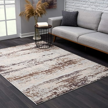5â€™ x 8â€™ Violet Abstract Striations Area Rug