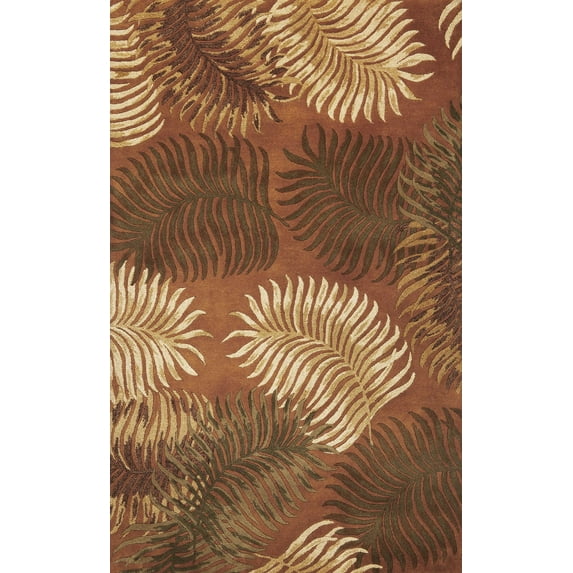 5' x 8' Wool Rust Area Rug