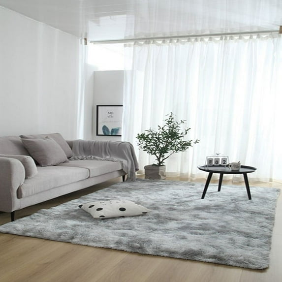 5 x 8 feet Grey Area Rugs for Living Room, Bedroom, Home Soft Fluffy Indoor Floor Shaggy Carpet Mat Rugs 8 Colors