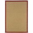 thumbnail image 1 of 5 x 8 ft. Beige & Red Plain Indoor & Outdoor Area Rug, 1 of 1