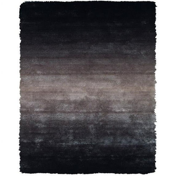 5 x 8 ft. Black & Gray Shag Hand Tufted Handmade Rectangle Area Rug - Black and Gray - 5 x 8 ft.