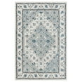 thumbnail image 1 of 5 x 8 ft. Blue & Ivory Wool Floral Hand Tufted Rectangle Area Rug, 1 of 1