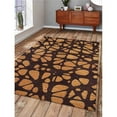 thumbnail image 1 of 5 x 8 ft. Contemporary Hand Tufted Woolen Area Rug, Brown & Beige, 1 of 1