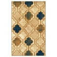 thumbnail image 1 of 5 x 8 ft. Cream Quatrefoil Power Loom Distressed Stain Resistant Rectangle Area Rug - Cream - 5 x 8 ft., 1 of 1