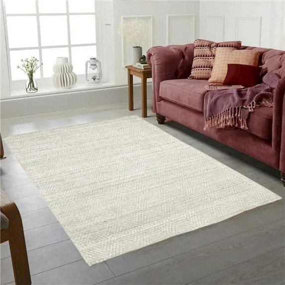 5 x 8 ft. Estelle Ivory Hand Loomed Wool Rectangle Area Rug