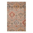 thumbnail image 1 of 5 x 8 ft. Floral Stain Resistant Rectangle Area Rug - Ivory - Orange & Gray, 1 of 1