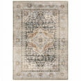 thumbnail image 1 of 5 x 8 ft. Gray Blue Machine Woven Medallion Indoor Area Rug, 1 of 1