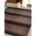 thumbnail image 1 of 5 x 8 ft. Hand Knotted Gabbeh Wool Contemporary Rectangle Area Rug, Dark Brown & Beige, 1 of 1