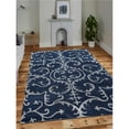 thumbnail image 1 of 5 x 8 ft. Hand Knotted Silk Floral Rectangle Area Rug, Blue & Light Blue, 1 of 1